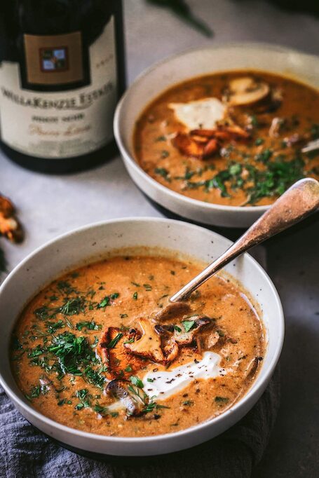 Smoky Wild Mushroom Soup