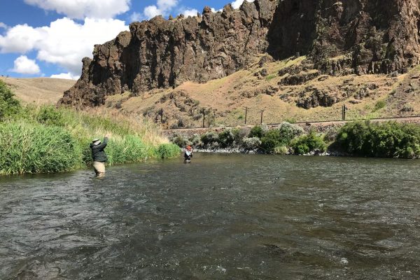 Men on guided fly fishing trip with Water Time Outfitters